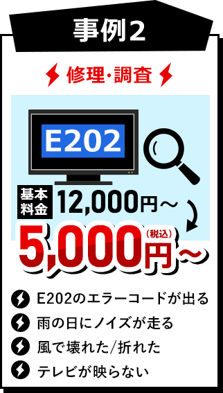 修理・調査　5,000（税込）~