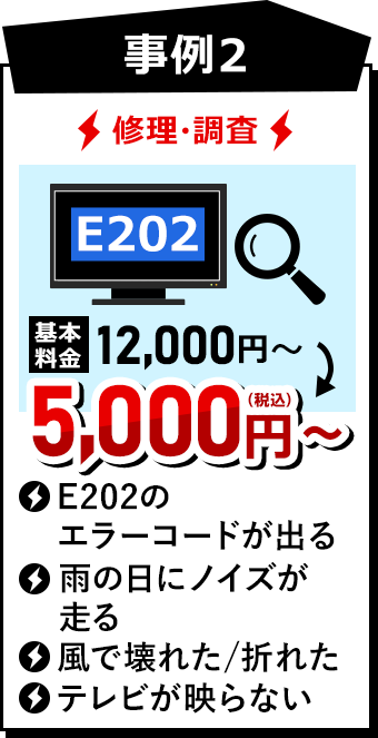 修理・調査　5,000（税込）~