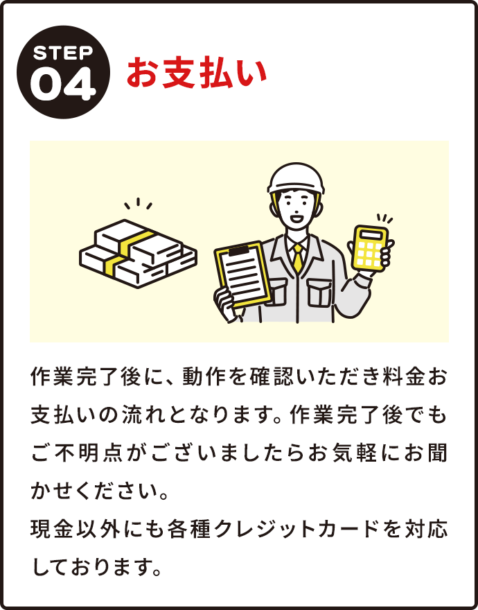 STEP04お支払い