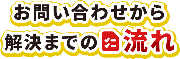 お問い合わせから解決までの流れ