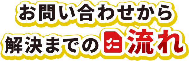 お問い合わせから解決までの流れ